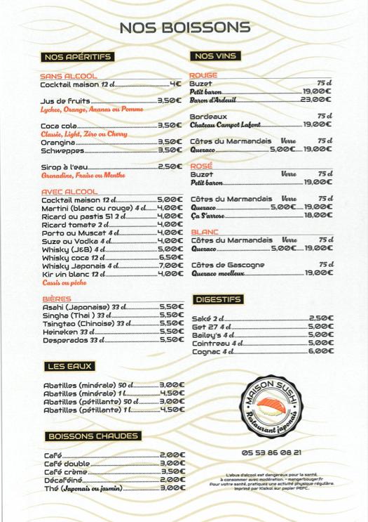 Maison Sushi - Menu Image 2
